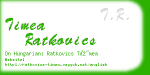 timea ratkovics business card